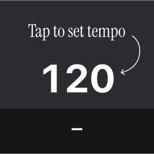 Tap to set tempo